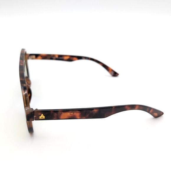 Aire Unisex Whirlpool Aviator Sunglasses Dark Tort Frame/Khaki Tint One Size - Picture 2 of 7